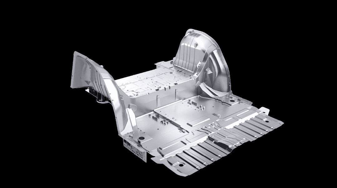 Khung thân sau đúc nguyên khối Khung thân được chế tạo bằng công nghệ đúc bằng nhôm nguyên khối, giúp gia tăng độ cứng vững và giảm trọng lương tăng hiệu suất cũng như giảm rung, giảm ồn cho Zeekr 009